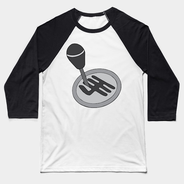 Manual Transmission Stick Shift Gearbox Baseball T-Shirt by murialbezanson